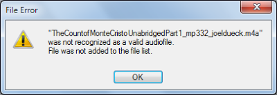 Chapter and Verse error message